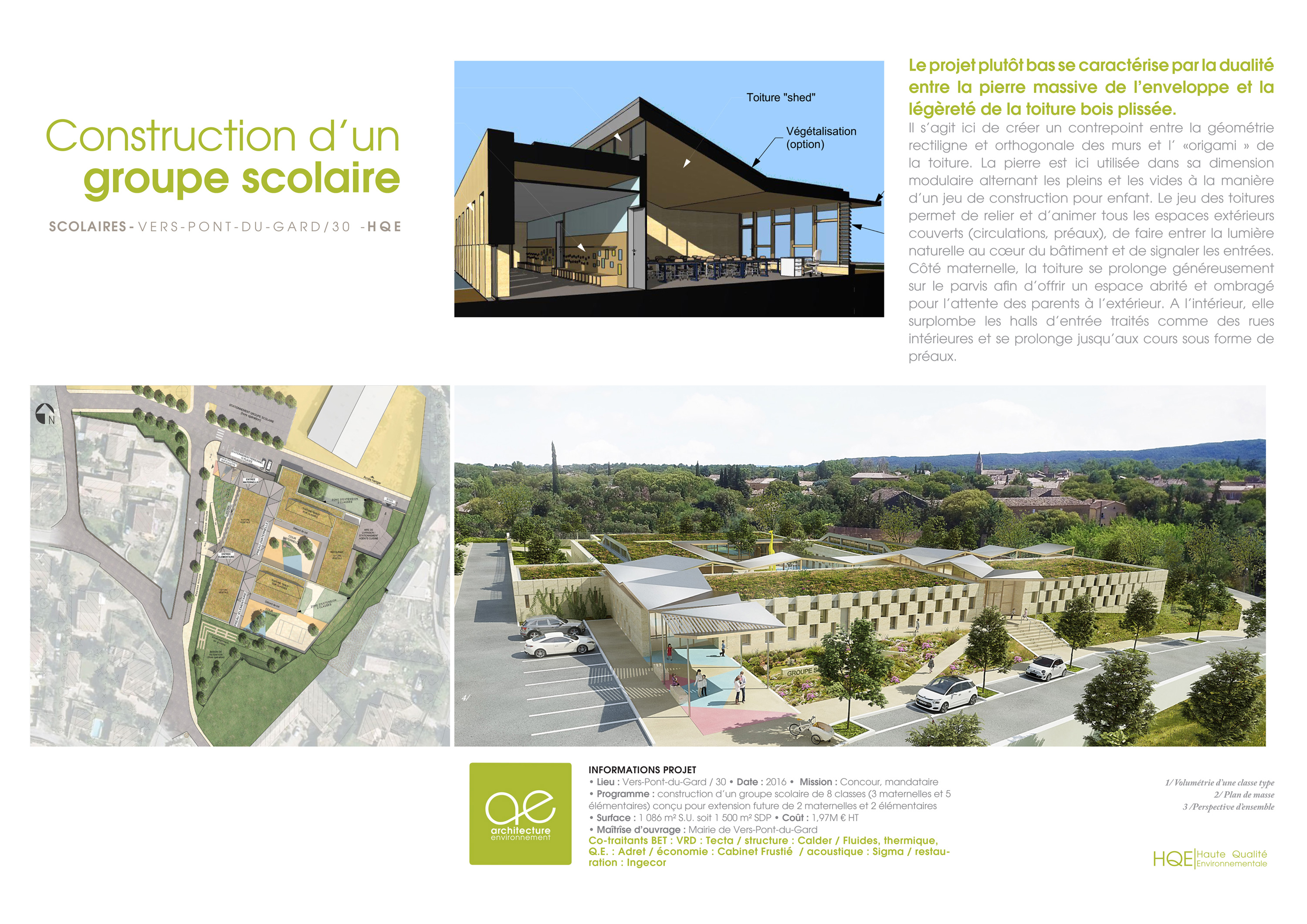 Groupe scolaire à Vers Architecture Environnement PM, d