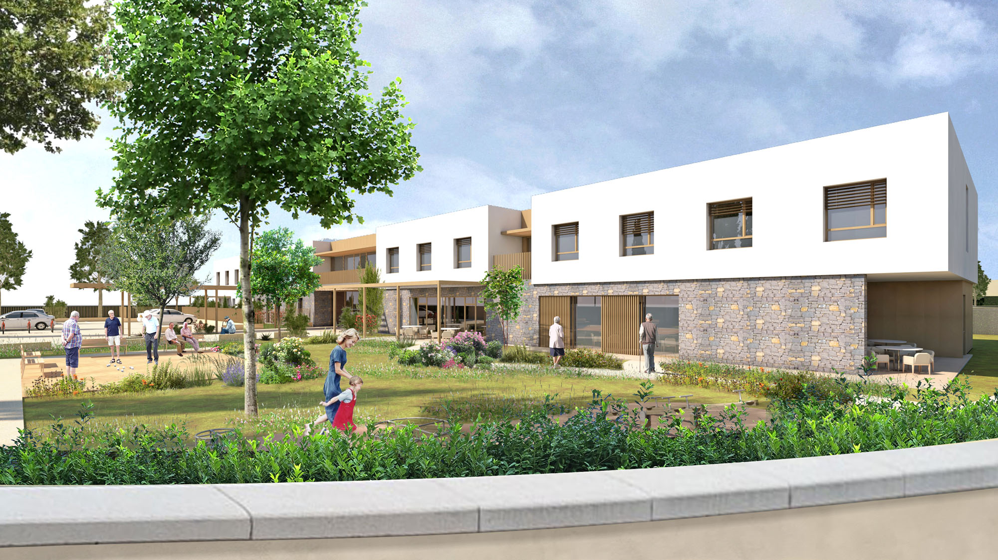 EHPAD-Baillargues_perspective sur jardin