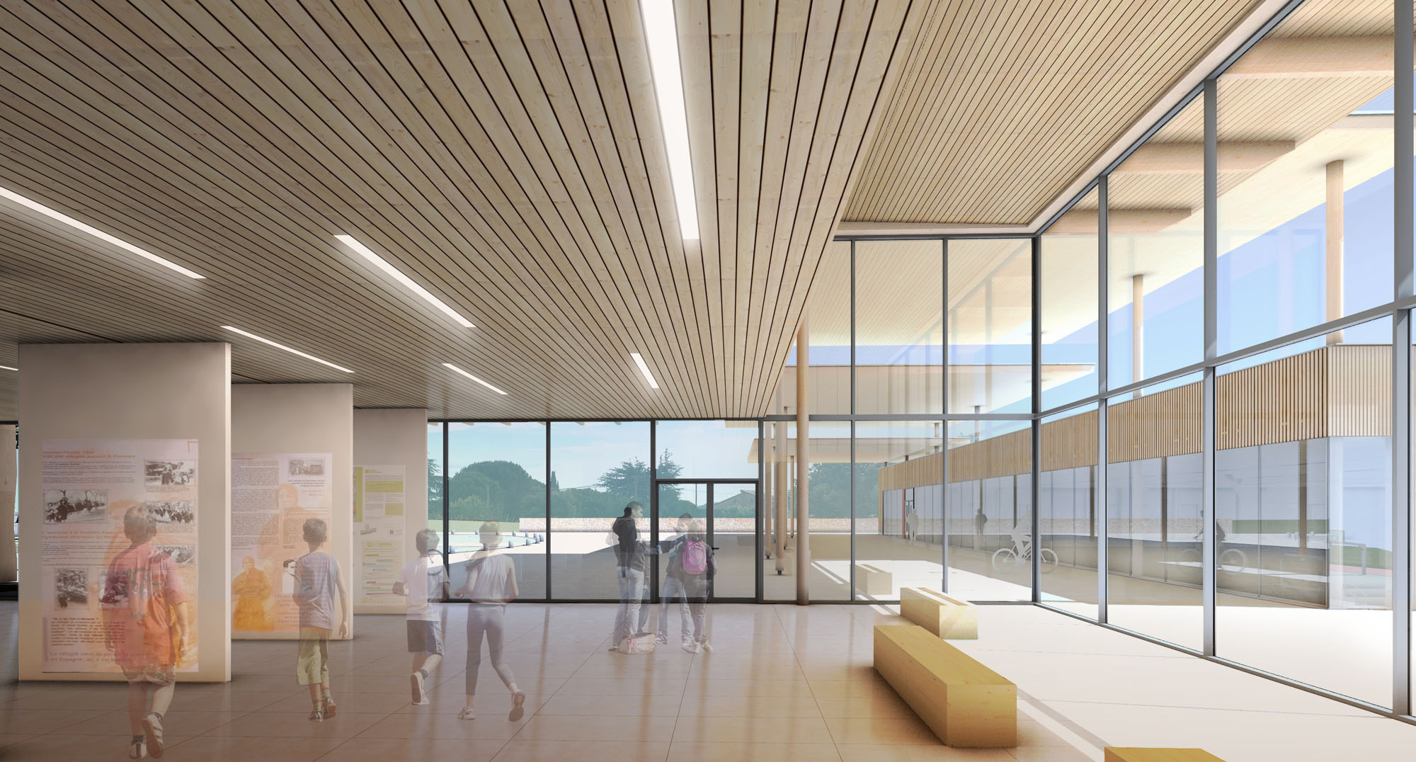 Vue sur le hall