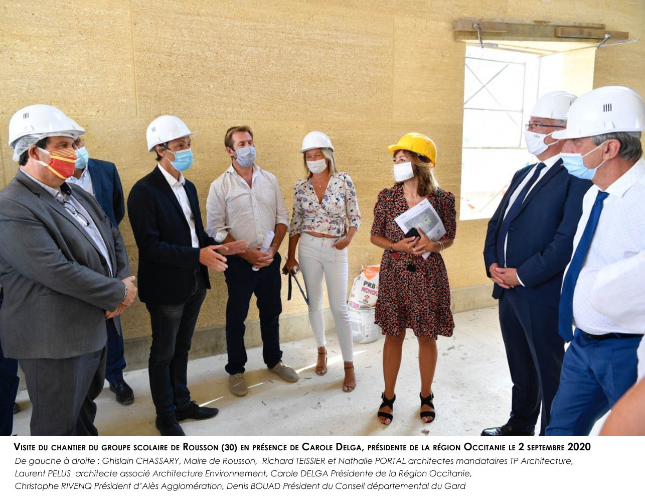 groupe scolaire_Rousson - 
visite de chantier des habitants le 2 septembre 2020