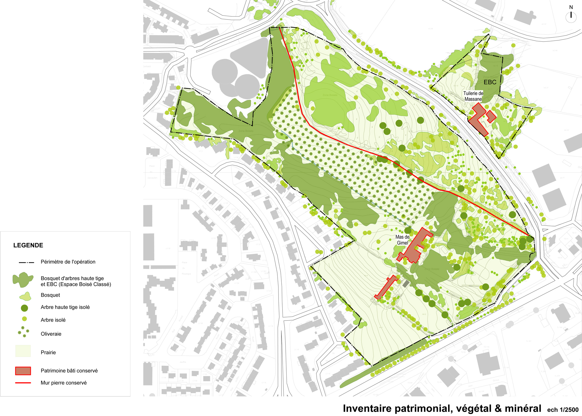 Eco-quartier Gimel_Grabels_inventaire patrimonial, vegetal et mineral