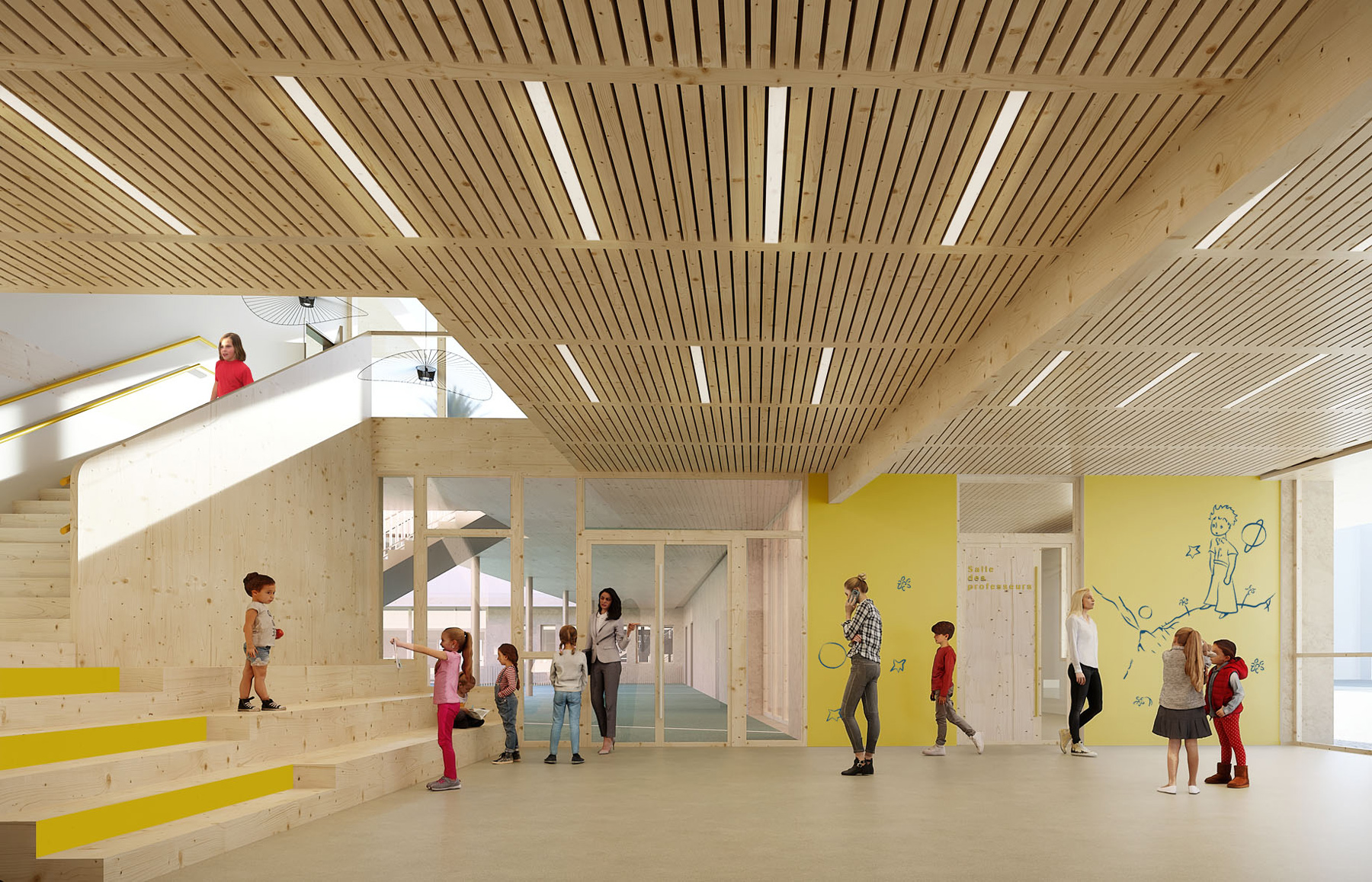 Groupe scolaire de Six-Fours-les-Plages_hall élementaire